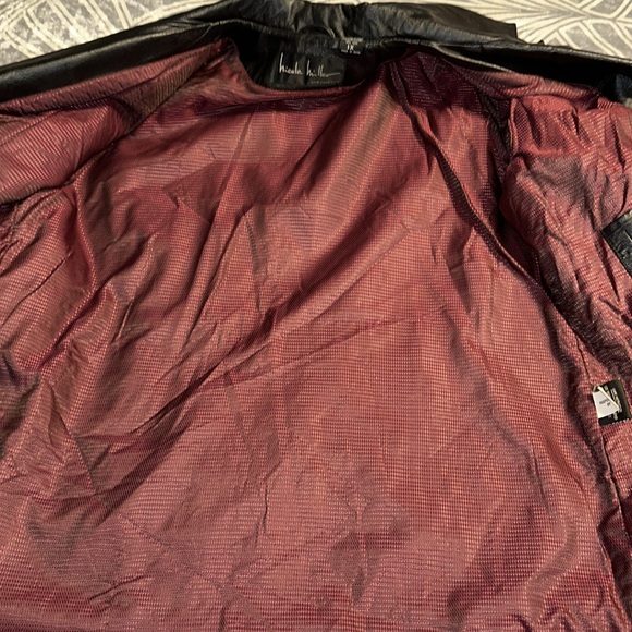 Nicole Miller New York Black Leather Jacket EUC 1X - Picture 8 of 8